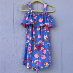 Tommy Bahama Blue and Pink Floral Seashell Romper